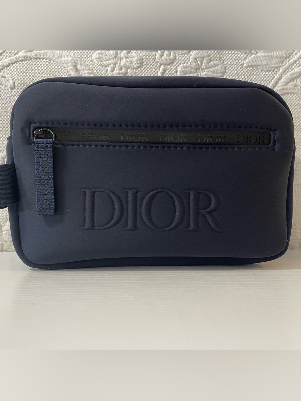 Men’s Christian Dior Beauty Nylon Navy Toiletry Bag Dopp Kit NWT - Picture 6 of 6